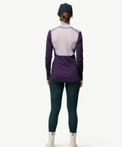 Best Devold Women's Lauparen Merino 190 Zip Neck Orchid/Lilac/Ink