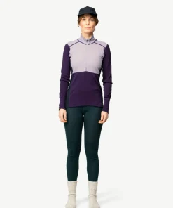 Best Devold Women's Lauparen Merino 190 Zip Neck Orchid/Lilac/Ink