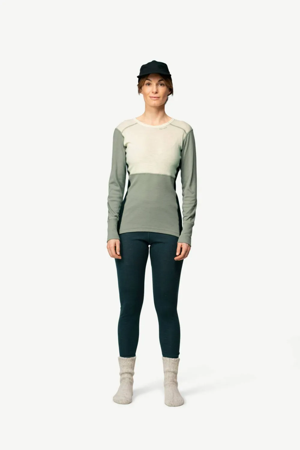 New Devold Women's Lauparen Merino 190 Shirt Raw White/Fog/Ink