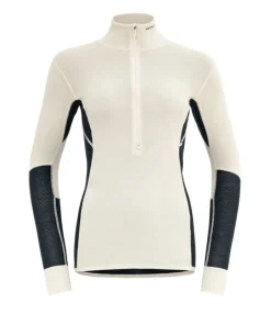 Devold Women's Wool Mesh 190 Zip Neck Ink/Offwhite