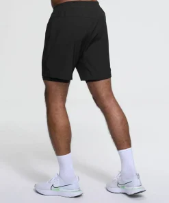 Online Dæhlie Men's Shorts Run 2-in-1 Black