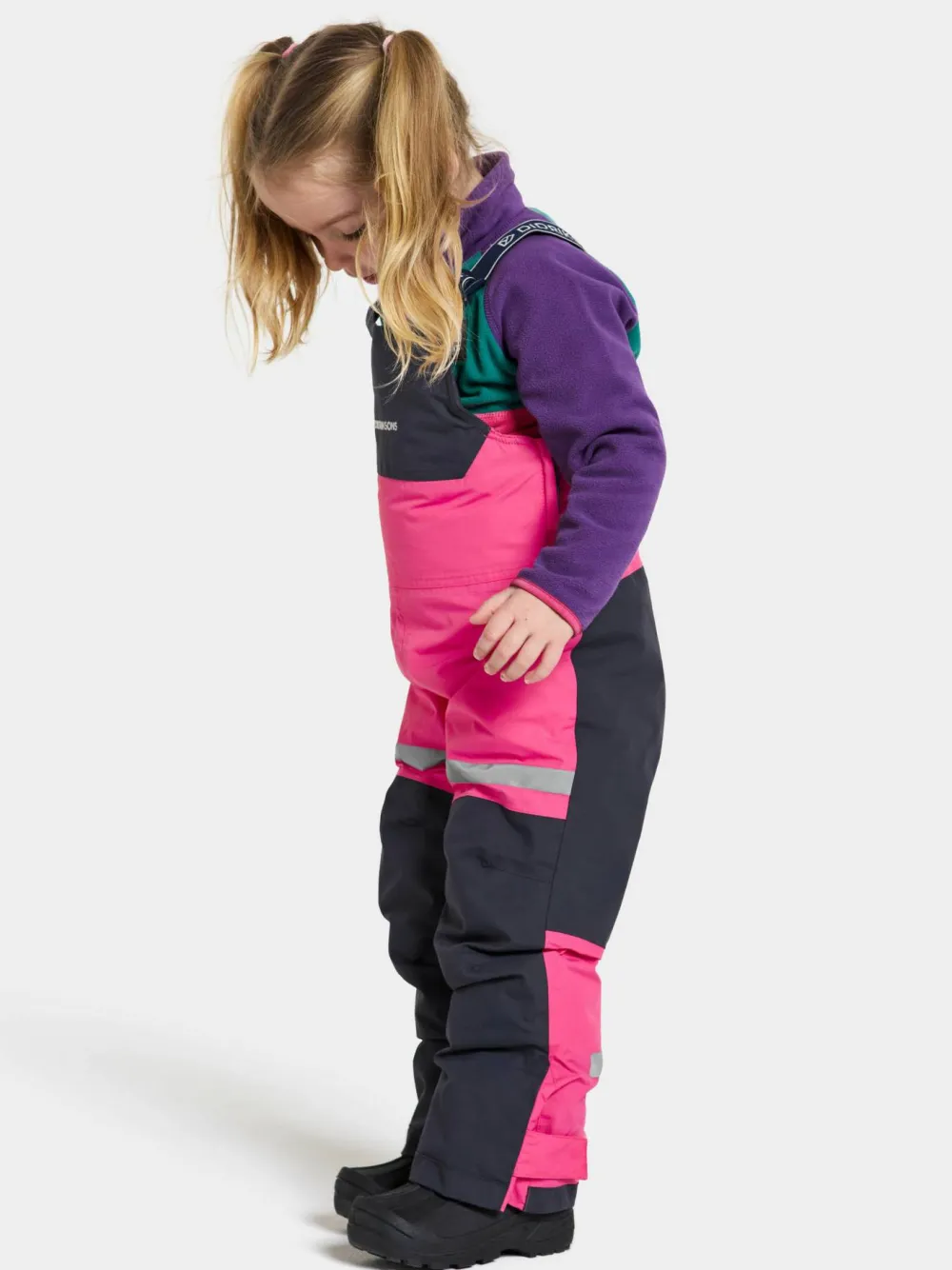 New Didriksons Kids' Bjärven Bib Pants True Pink
