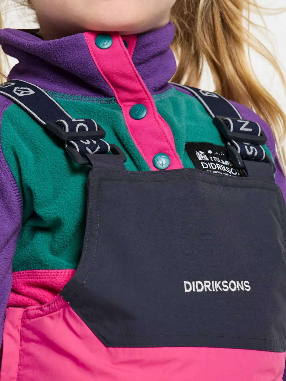 New Didriksons Kids' Bjärven Bib Pants True Pink