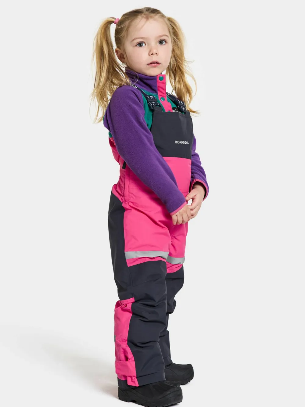 New Didriksons Kids' Bjärven Bib Pants True Pink