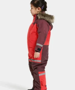 Sale Didriksons Kids' Bjärven Coverall 4 Pomme Red