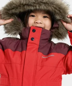 Sale Didriksons Kids' Bjärven Coverall 4 Pomme Red