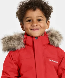 Hot Didriksons Kids' Bjärven Parka 4 Pomme Red