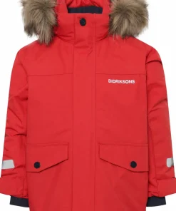 Hot Didriksons Kids' Bjärven Parka 4 Pomme Red