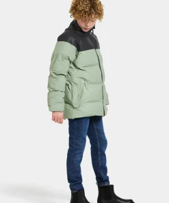 Didriksons Kids' Mega Galon Jacket Light Moss