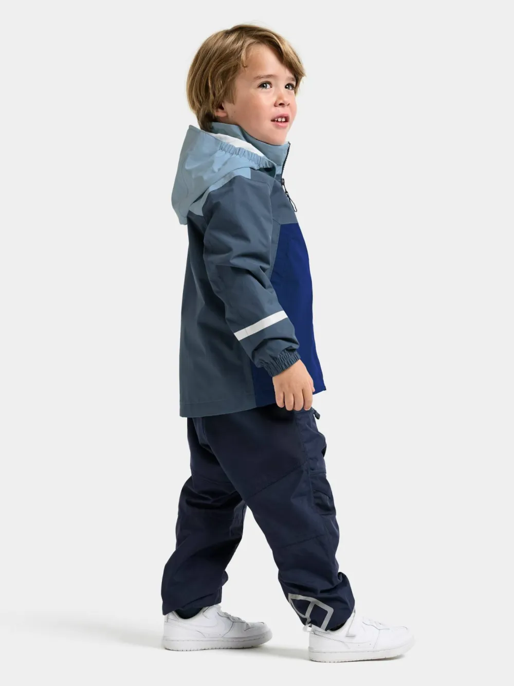 Clearance Didriksons Kids' Pilvi Jacket 2 Blue Fog