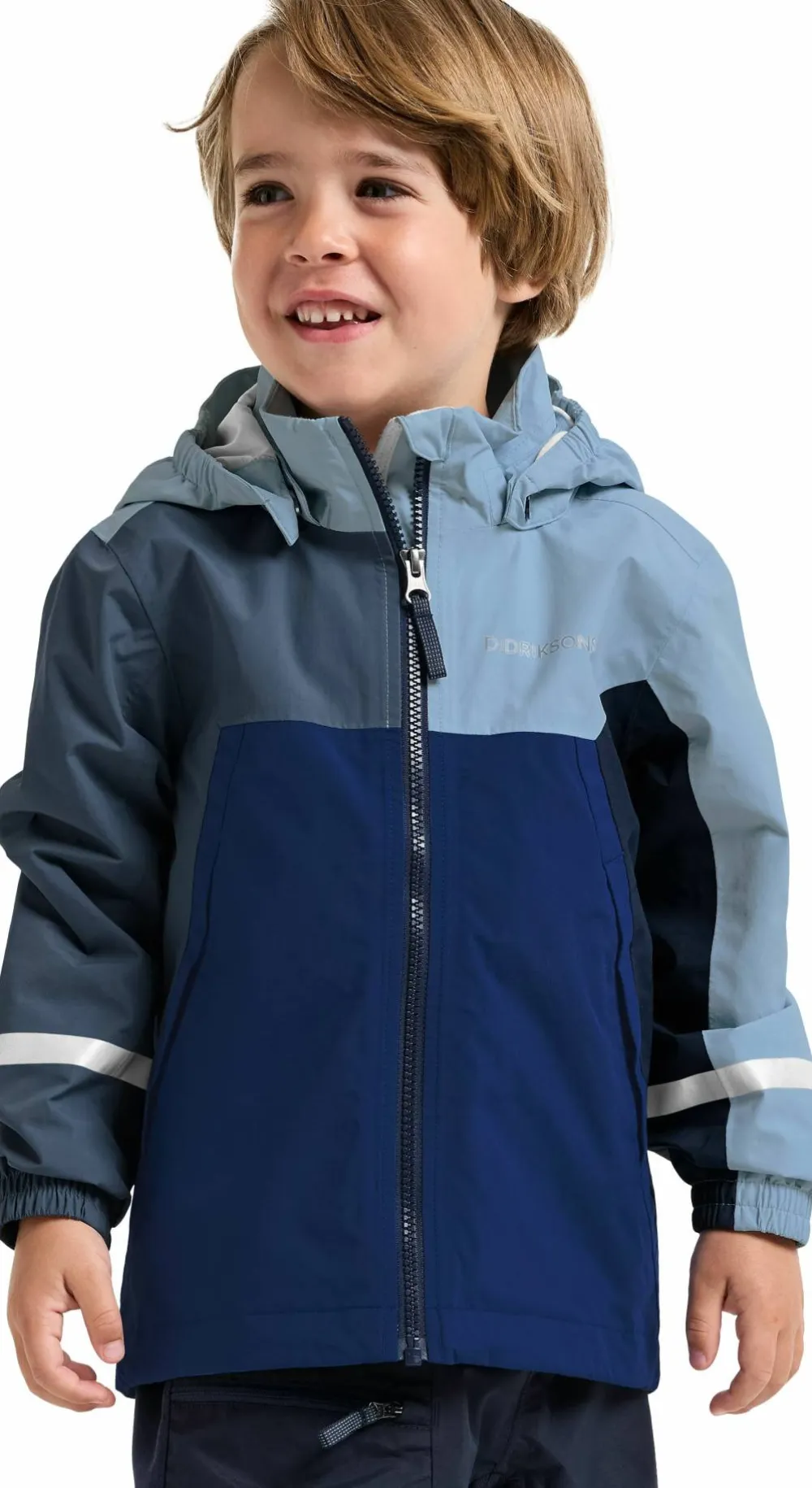Clearance Didriksons Kids' Pilvi Jacket 2 Blue Fog