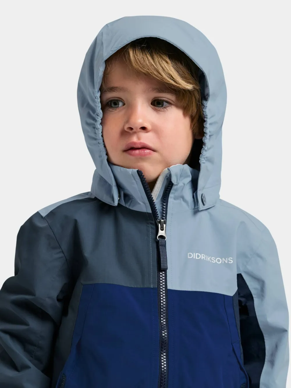 Clearance Didriksons Kids' Pilvi Jacket 2 Blue Fog