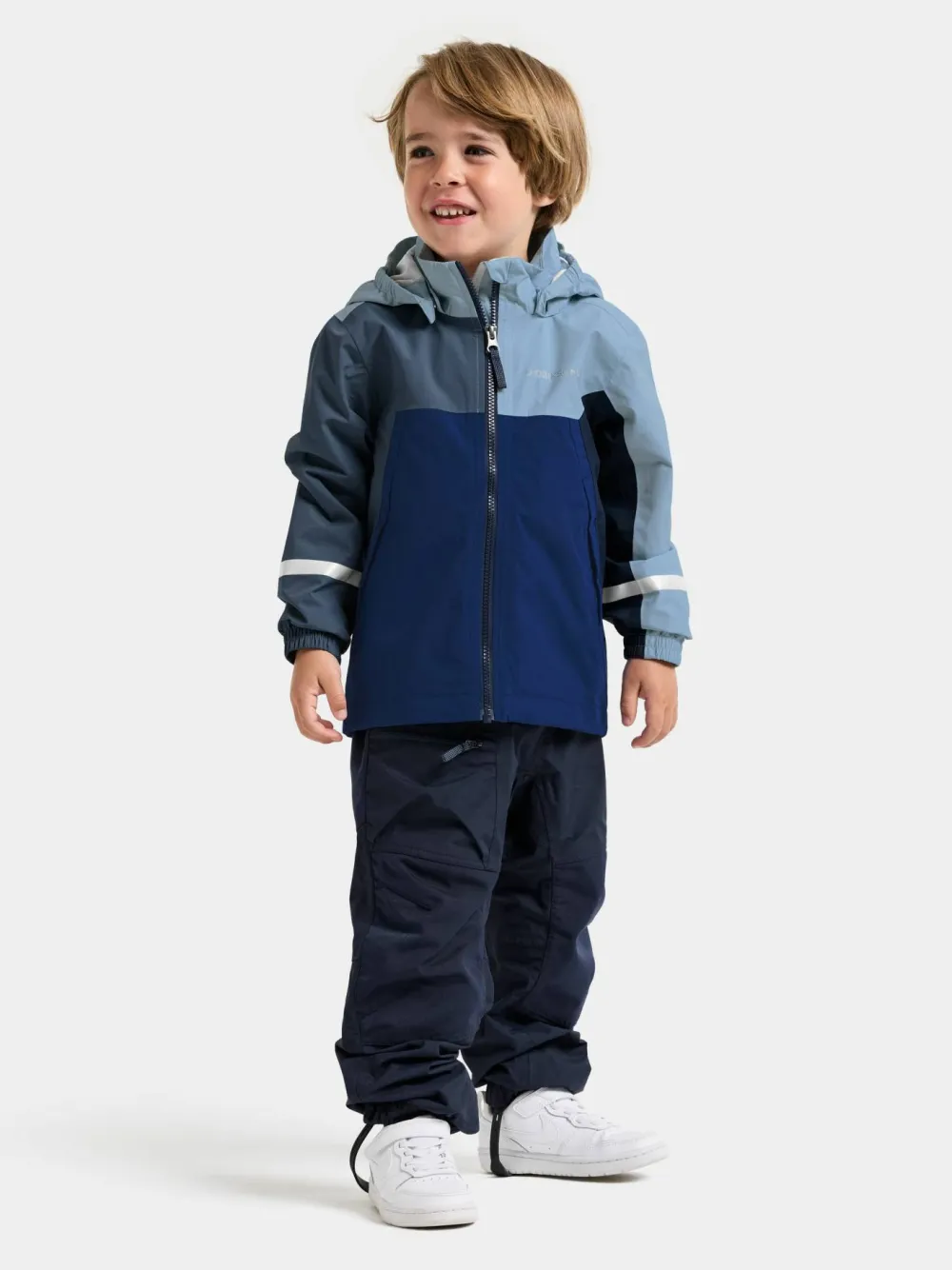 Clearance Didriksons Kids' Pilvi Jacket 2 Blue Fog