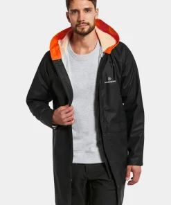 Clearance Didriksons Unisex Avon Parka Galon Black/Flame