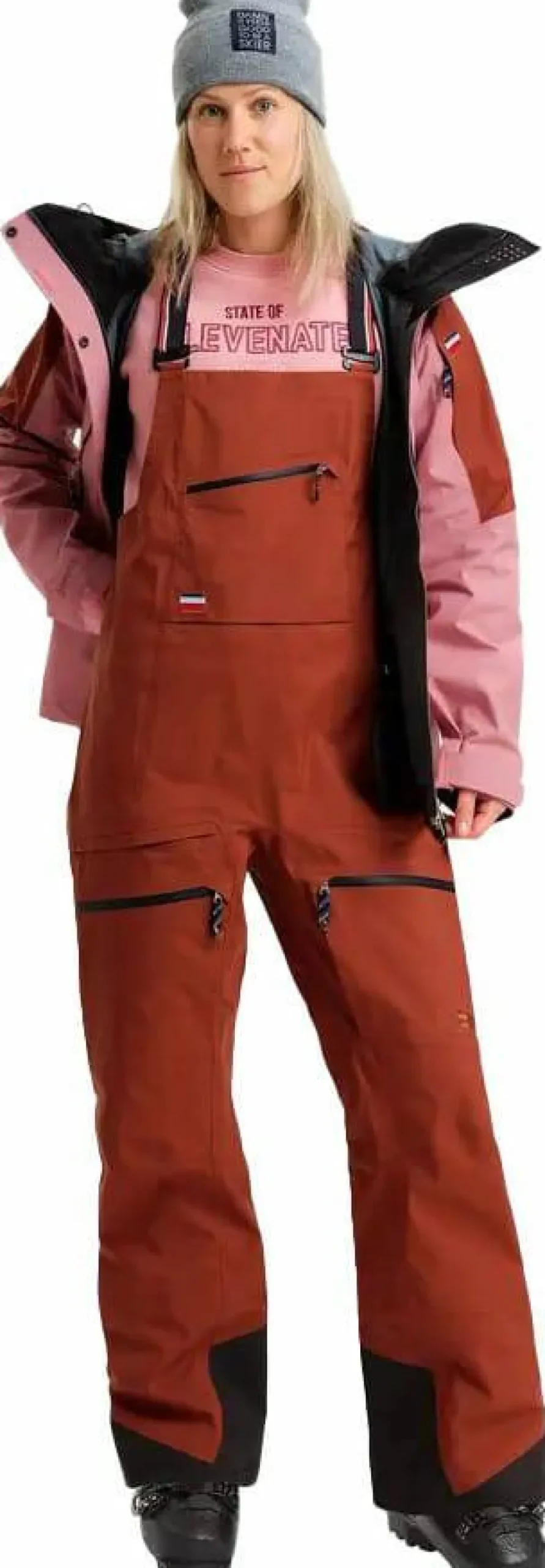 Best Elevenate Women's Pure Bib Pants Copper