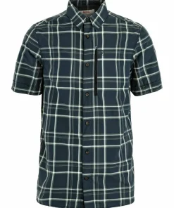 Sale Fjällräven Men's Abisko Hike Shirt Short Sleeve Dark Navy-Chalk White