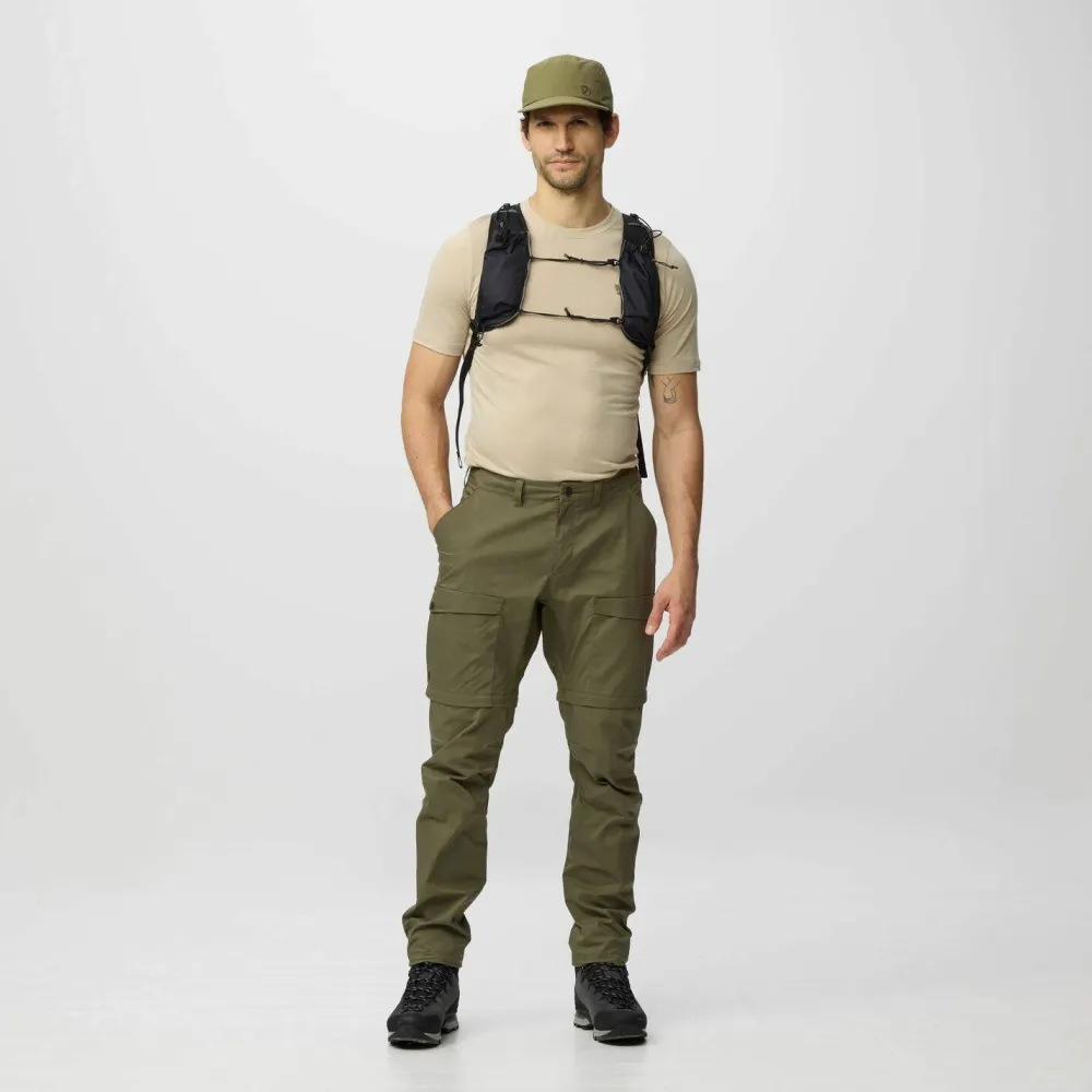 Clearance Fjällräven Men's Abisko Hybrid Trail Trousers Zip-Off Navy