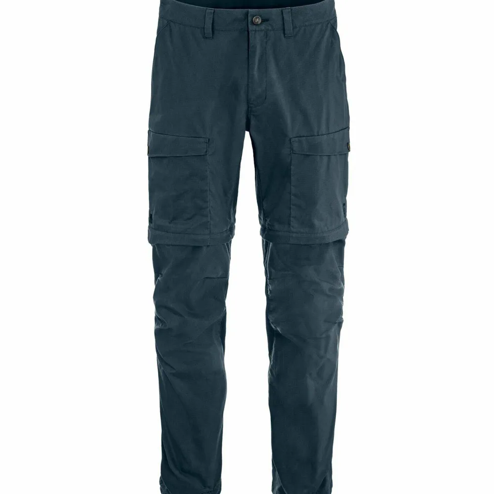 Clearance Fjällräven Men's Abisko Hybrid Trail Trousers Zip-Off Navy