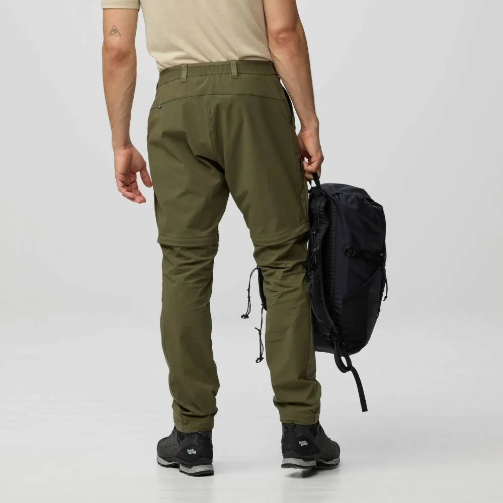 Clearance Fjällräven Men's Abisko Hybrid Trail Trousers Zip-Off Navy