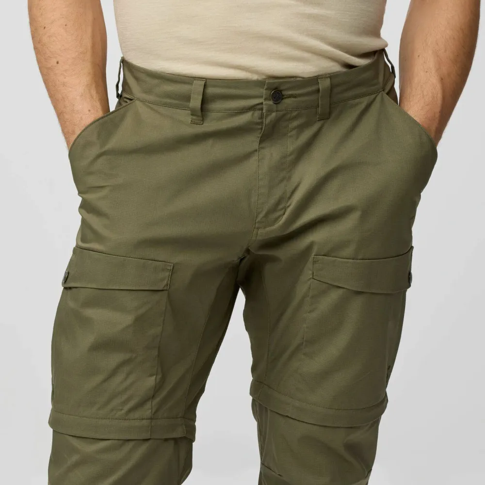 Clearance Fjällräven Men's Abisko Hybrid Trail Trousers Zip-Off Navy