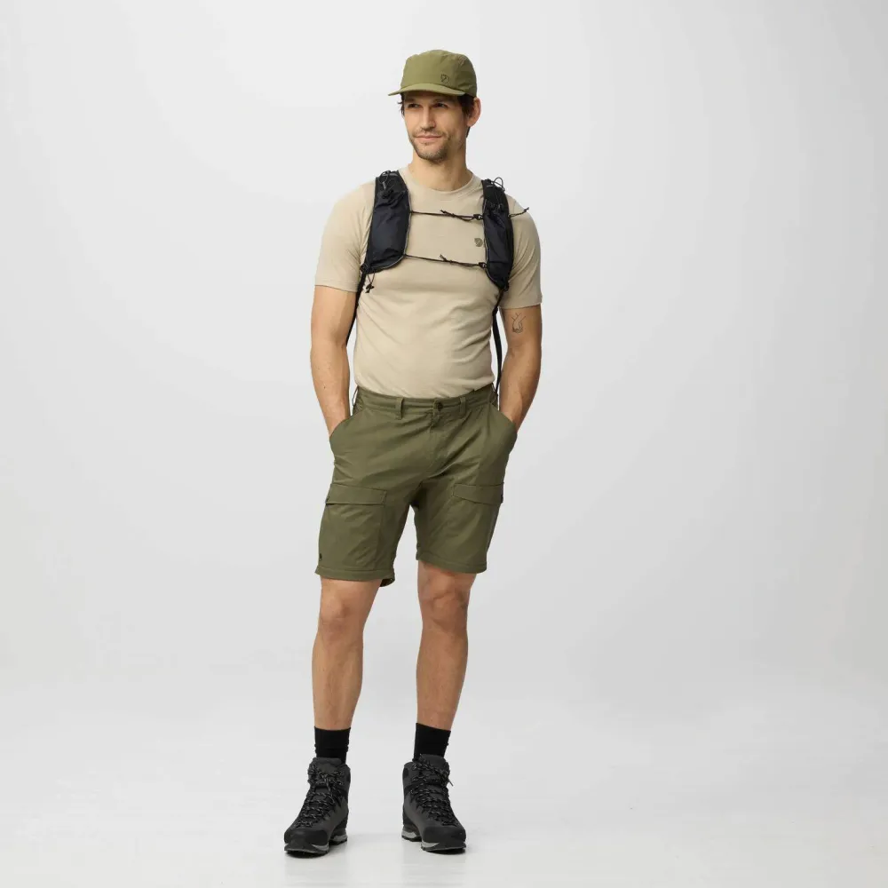 Clearance Fjällräven Men's Abisko Hybrid Trail Trousers Zip-Off Navy
