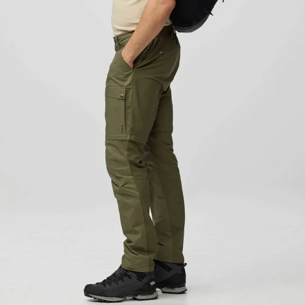 Clearance Fjällräven Men's Abisko Hybrid Trail Trousers Zip-Off Navy