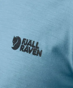 Fjällräven Men's Abisko Wool Logo Short Sleeve Light Fossil
