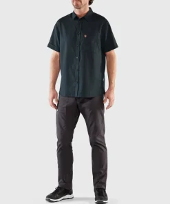Sale Fjällräven Men's Övik Travel Shirt Short Sleeve Indigo Blue-Dark Navy