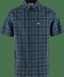 Sale Fjällräven Men's Övik Travel Shirt Short Sleeve Indigo Blue-Dark Navy