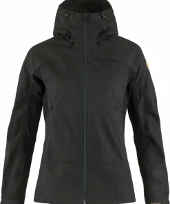 Hot Fjällräven Women's Abisko Lite Trekking Jacket Dark Grey/Black Dark Grey-Black