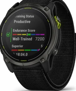 Best Garmin Enduro 3 Carbon Grey DLC Titanium/Black UltraFit Nylon Strap