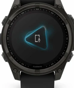 Best Garmin Fenix 8 Solar 47mm, Sapphire Solar Carbon Gray DLC Titanium - Black/Pebble Grey Silicone Strap