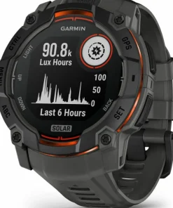 Garmin Instinct 3 Solar, 50 mm Black Bezel With Charcoal Band