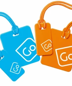 Clearance Go Travel Luggage Tags Family Pack Blue/Orange