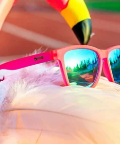 Sale Goodr Sunglasses Flamingos On A Booze Cruise Pink