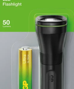 Hot GP Batterier GP Everyday LED Flashlight 50lm C105 Black