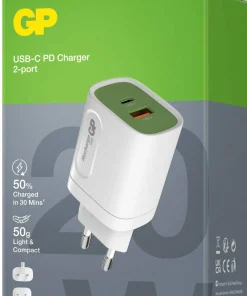 Hot GP Batterier GP Wall Charger WM2A PD 20W White