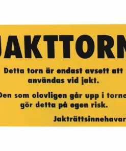 Sale Grey Oak Warning Sign Jakttorn A5 Yellow