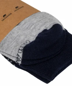 Sale Gridarmor Heritage Merino Socks Lt. Grey/Dk Navy/White