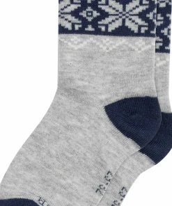 Clearance Gridarmor Juniors' Heritage Merino Socks 2p Light Grey/Dk Navy/White