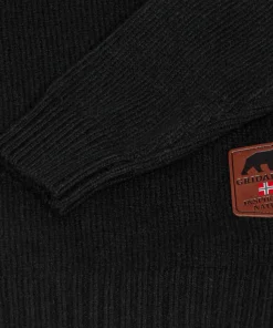 Clearance Gridarmor Kids' Snøkrystall Solid Round Neck Ullgenser Black Beauty