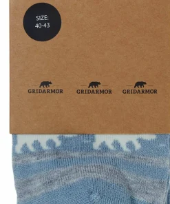 Online Gridarmor Striped Bear Merino Socks Blue Shadow