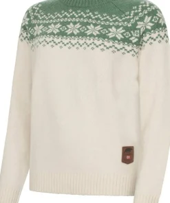 Best Gridarmor Women’s Snøkrystall Round Neck Ullgenser White/green