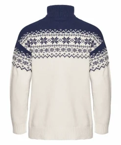 Hot Gridarmor Women's Snøkrystall Half Zip Ullgenser White/Dark Navy White/Dk. Navy