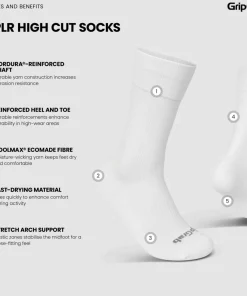 Discount Gripgrab EXPLR High Cut Socks White