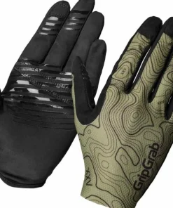 Clearance Gripgrab Rebel Full Finger Summer Gloves Olive Green