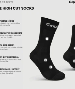 Hot Gripgrab RIDE High Cut Socks Black