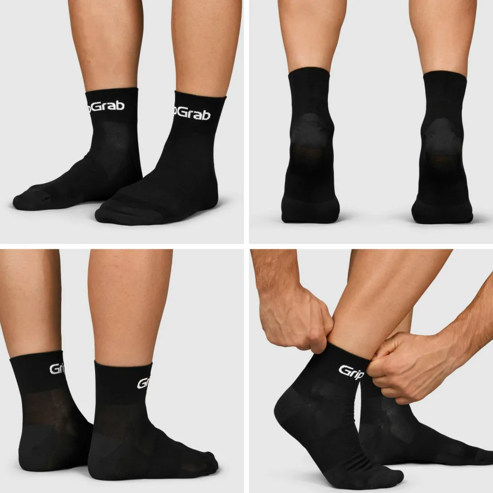 Online Gripgrab RIDE Low Cut Socks 3-Pack Black