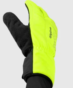 Discount Gripgrab Ride Windproof Deep Winter Lobster Gloves Yellow Hi-Vis