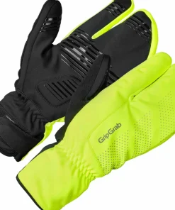 Discount Gripgrab Ride Windproof Deep Winter Lobster Gloves Yellow Hi-Vis